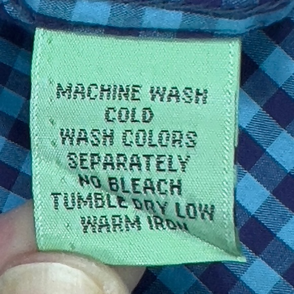 Bristol And Bull Dress Shirt Checkered Blue 16-16.5” Neck 32-33” Arm - Picture 9 of 14